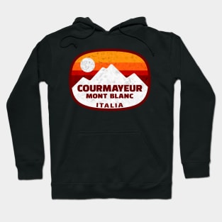 Ski Courmayeur Italy Skiing Mont Blanc Italia Matterhorn Hoodie